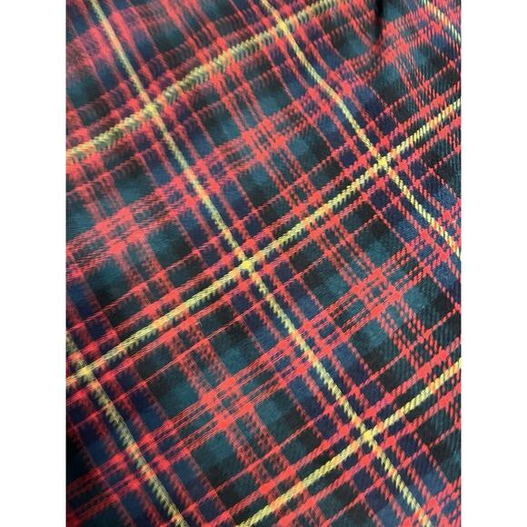 Vintage Wool Plaid Red Green Navy Blue Holiday Skirt Size 12 Winter Stylish - Picture 3 of 6